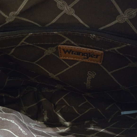 Wrangler Tan and Brown Canvas And Leather Tote Bag - Picture 11 of 17